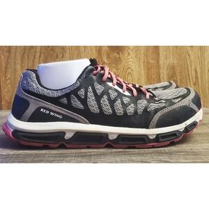 Red Wing Safety Toe Work Shoes Women's‎ Size 10 Black Gray Pink Slip Resistant